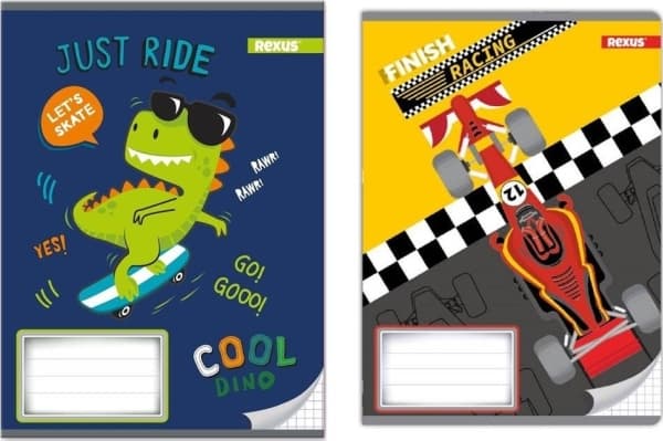 Notebook A5/16K, checkered Boy (20 pcs)