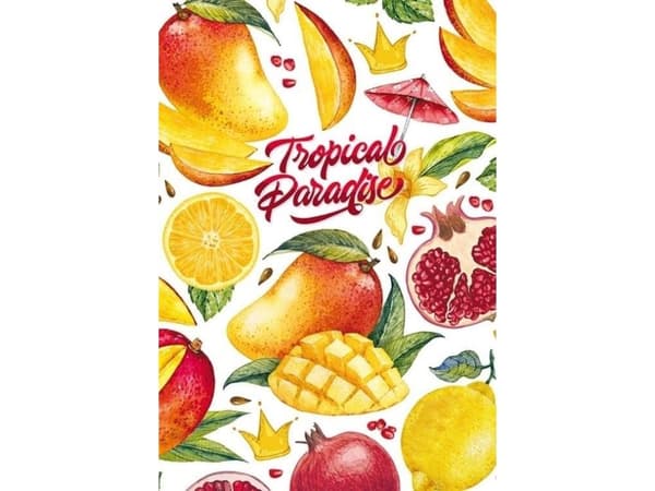 Frisk dekorativ notatbok 128x165/64K linje Eksotiske frukter