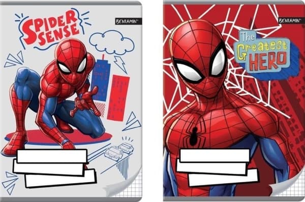 Beniamin Muistikirja A5/32K ruudullinen Spider Man (10 kappaletta) |