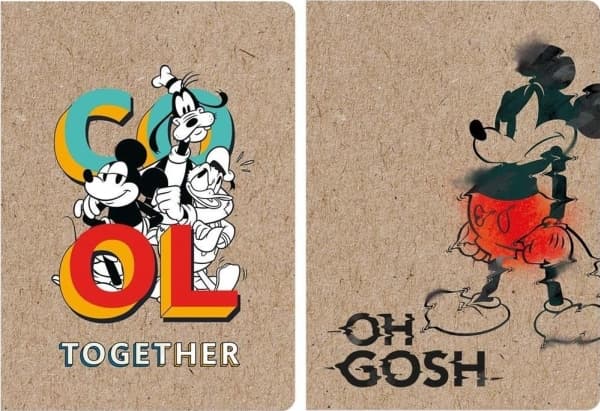 Notebook A5/60K Kraft Liner Mickey line (5 pcs)