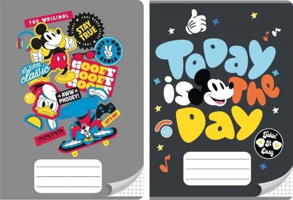 Notebook A5/32K checkered Mickey Mouse (10 items)
