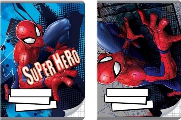 Notebook A5/32K checkered Spider Man (10 items)