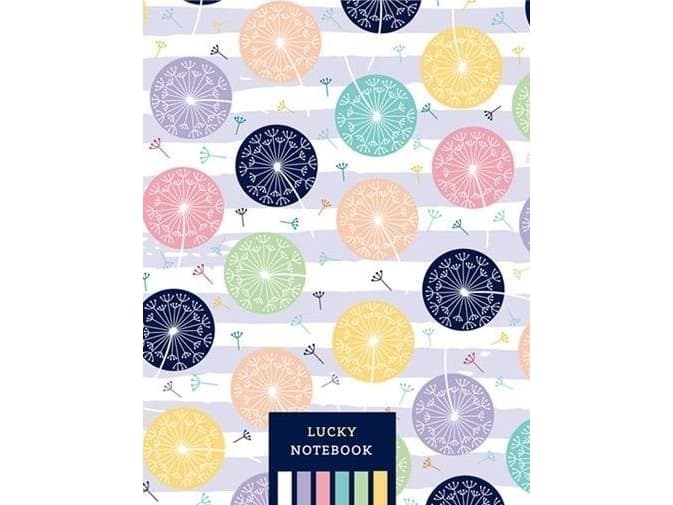 Decorative notebook 128x165/64K checkered Dandelions