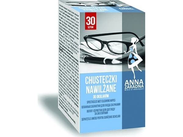 Anna Zaradna Kosteuspyyhkeet silmälaseille 30 annospussia