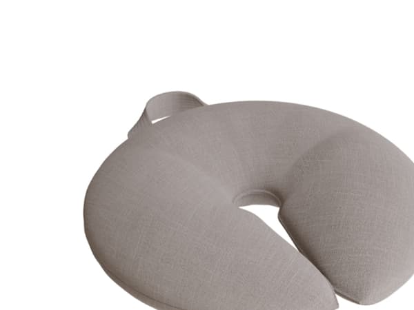 Siddepude Donut, Ø400 mm, gråt tekstil