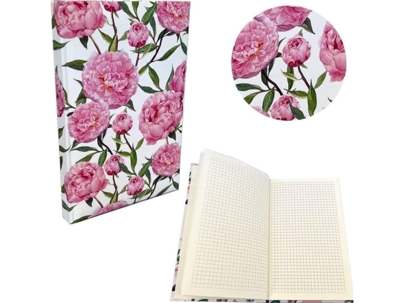 A5 Soft Touch Peonie notebook