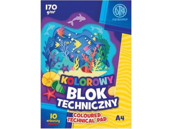 ASTRA art-pap TECHNICAL BLOCK A410K 170G COLOUR ASTRAPAP PAKKAUS 10 PAKKAUSTA
