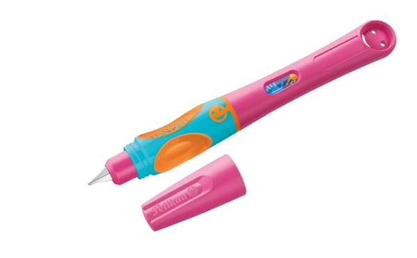 Pelikan griffix, Rosa, Påfyllning med bläckpatronssystem, Blå, Plast, Rostfritt stål, Högerhänt