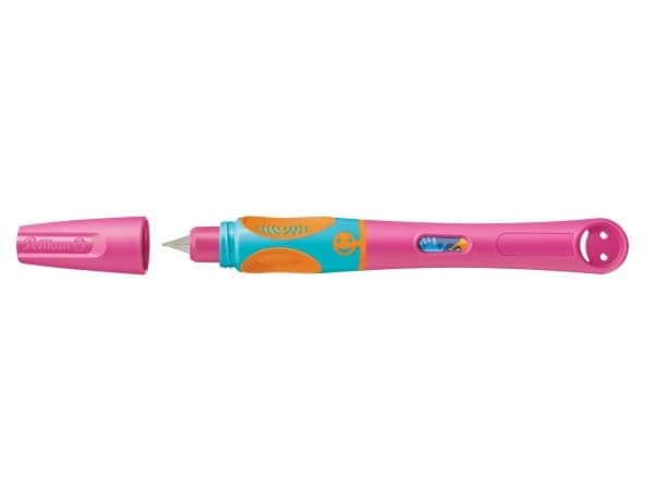 Pelikan griffix, Rosa, Påfyllning med bläckpatronssystem, Blå, Plast, Rostfritt stål, Högerhänt