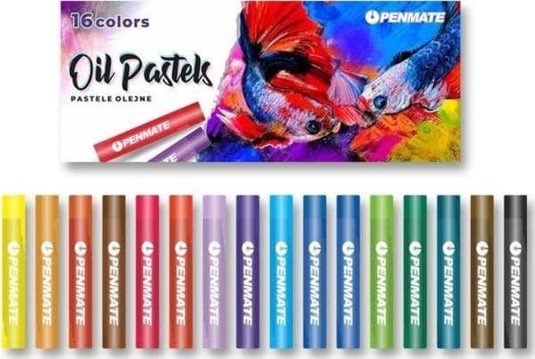 Penmate Oljepastellkritor 16 färger PENMATE