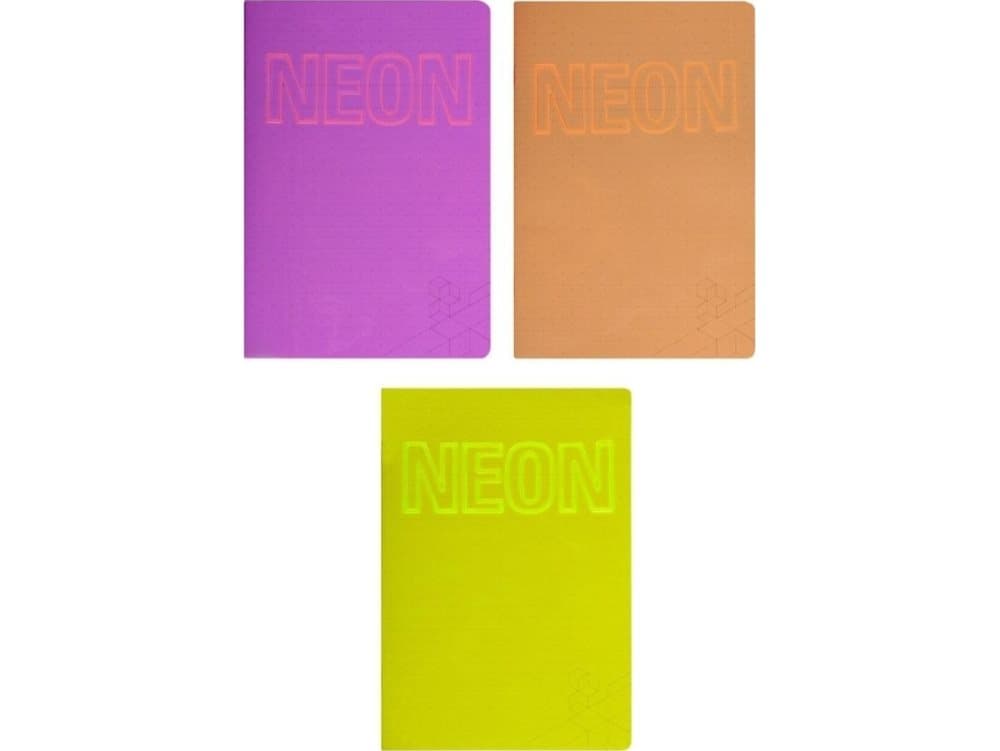 Notebook A5/42K, checkered Neon (10 pcs)