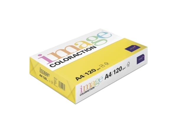 Image, Colouraction, Sevilla/Tummankeltainen päällystämätön, kopiopaperi puupäällystämätön ECF, 120g/m2, 210mm x x