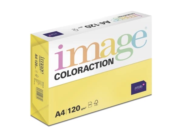Image, Colouraction, Sevilla/Tummankeltainen päällystämätön, kopiopaperi puupäällystämätön ECF, 120g/m2, 210mm x x