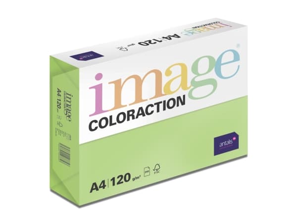 Image, Colouraction, Java/Dark Green obestruket, Papper för kopiator träfritt ECF, 120g/m2, 210mm x 297m