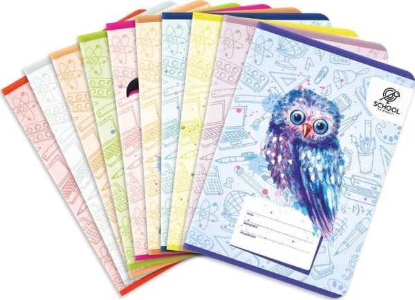 Notebook A5/64K checkered Puffy Birds (10 items)