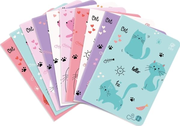 Notebook A5/16K, checkered Sweet Kitten (10 pcs)