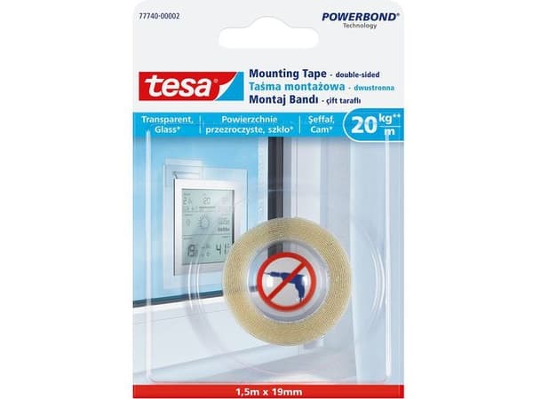 Tesa monteringstejp transparent 19 mm x 1,5 m (H7774002)
