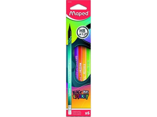 Maped 852000, HB, Flerfarget, 6 stykker