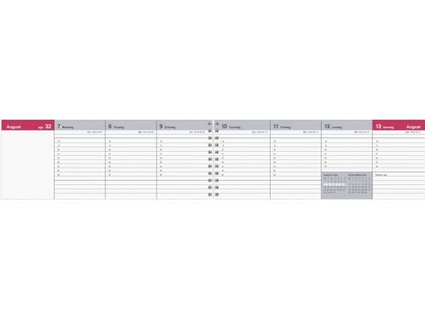Bordkalender uge u/Stativ 25,2x9,5cm 2023 1340 00