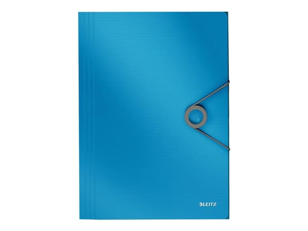 Leitz Solid - 3-fliksmappe - for A4 - kapasitet: 150 ark - blå