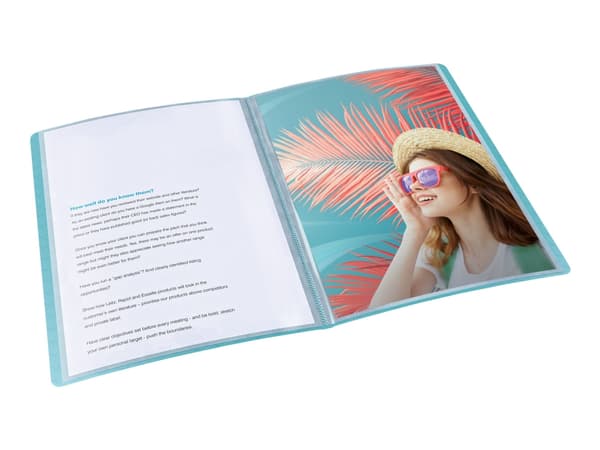 Esselte Colour'Ice - Displaybok - 60 rom - for A4 - kapasitet: 120 ark - blå