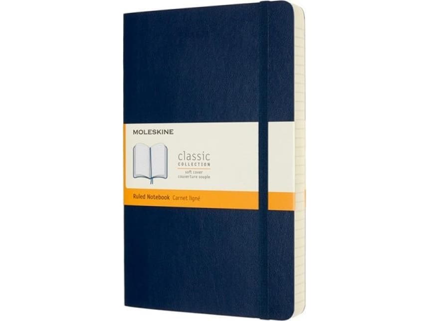 Moleskine Notebook MOLESKINE Classic L (13x21 cm), lined, soft cover, sapphire blue, 400 pages, blue