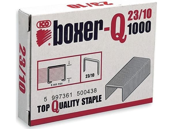 ICO Boxer 23/10 galvaniserade häftklamrar 1000 st