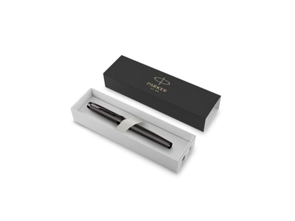 Parker IM Monochrome, Metallisk, Blå, Rustfritt stål, Lakk, Medium, 1 stykker