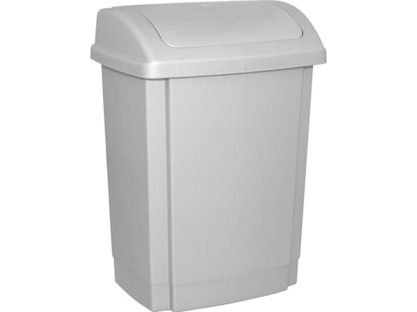 Kontorprodukter vippbar avfallsbeholder grå (19012211-10)