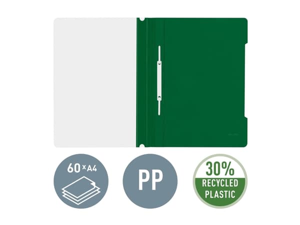 Leitz - Rapportfil - för A4 (210 x 297 mm) - kapacitet: 250 ark - grön