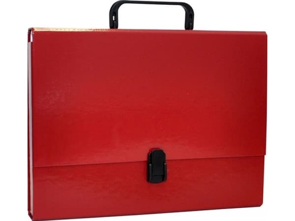 Office Products Briefcase A4/5cm with a handle and a zipper, burgundy