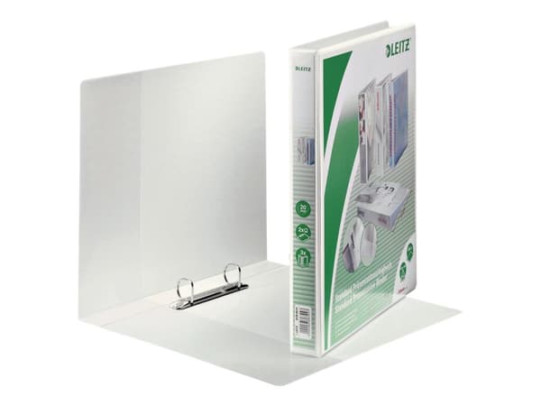Leitz Standard - Ringperm for presentasjoner - bokryggbredde: 38 mm - for A4 - kapasitet: 200 ark - hvit