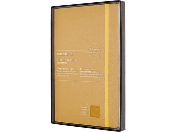 MOLESKINE Muistikirja MOLESKINE Classic rajoitettu painos, pehmeä nahkasidos L, 13x21 cm, vuorattu, keltainen