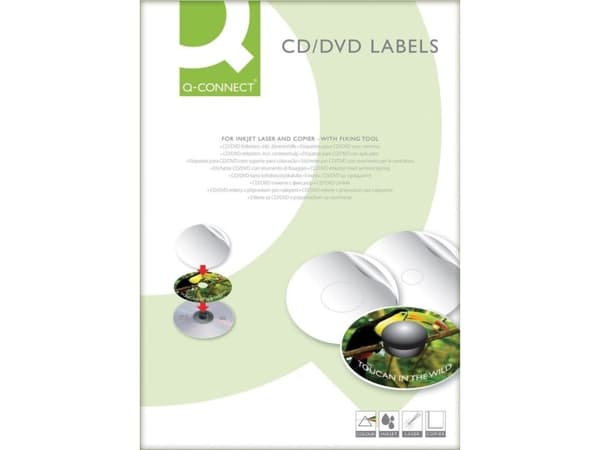 Connect Labels for CD/DVD 25 sheets, A4, 117 mm, 25 ark