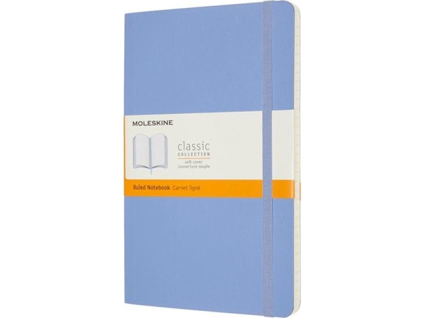 Moleskine Notebook MOLESKINE Classic L (13x21 cm) lined, soft cover, hydrangea blue, 240 pages, blue