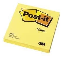 Post-It 5635, Gult, 100 mm, 100 mm, 100 stykker