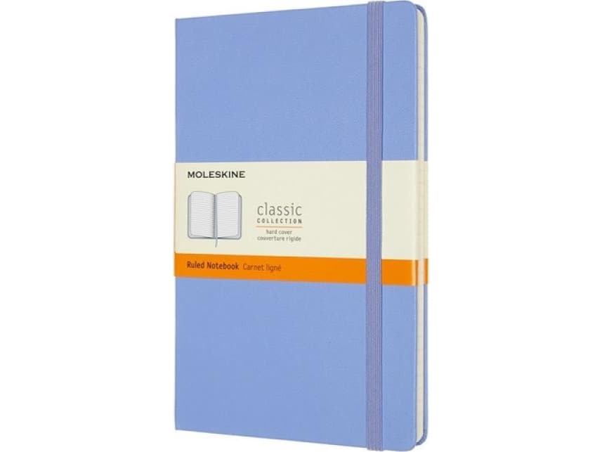 Moleskine Notebook MOLESKINE Classic L (13x21 cm) lined, hardcover, hydrangea blue, 240 pages, blue