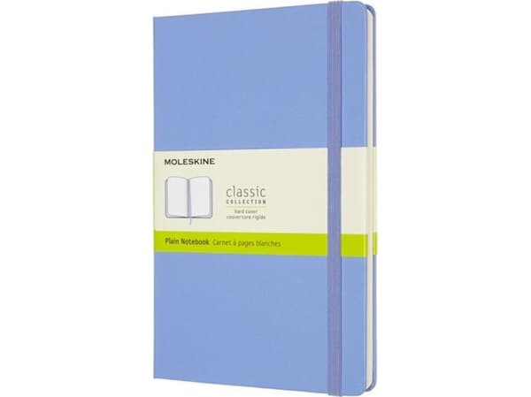 Moleskine Muistikirja MOLESKINE Classic L (13x21 cm) tavallinen, kovakantinen, hortensia sininen, 240 sivua, sininen