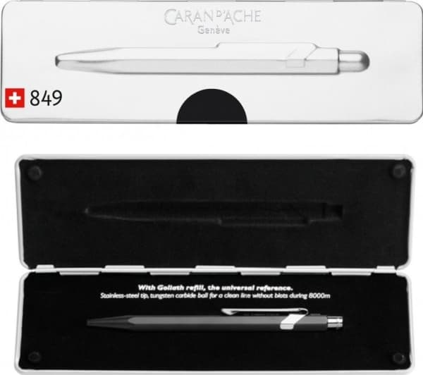 Caran d`Arche kynä CARAN D'ACHE 849 Pop Line Fluo, M, laatikossa, musta