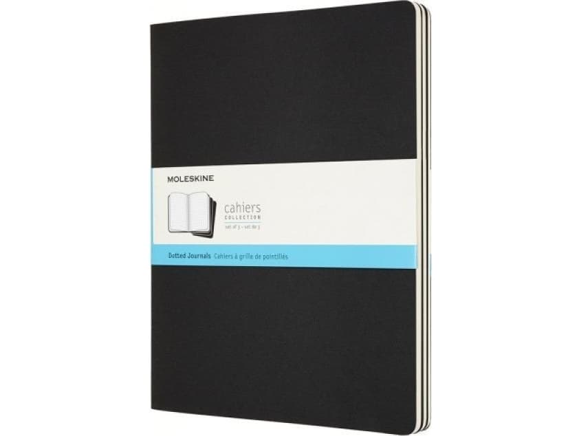 Moleskine Set of 3 MOLESKINE Cahier Journals XXL (21.59x27.94cm) dotted notebooks, 120 pages, black