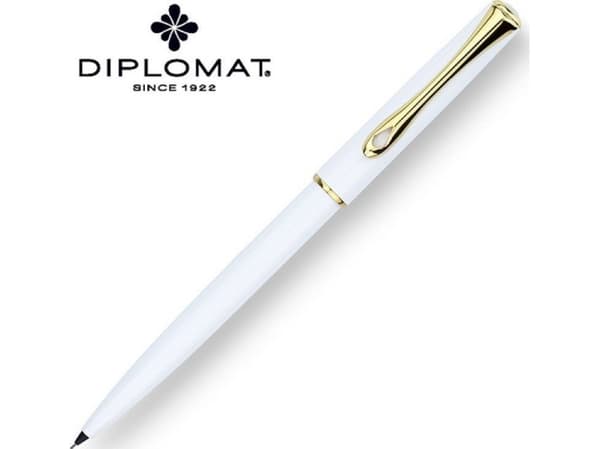 Diplomat automatisk penna DIPLOMAT Traveller, 0,5 mm, vit/guld
