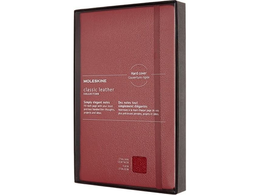 Moleskine Notebook MOLESKINE Classic Limited edition, soft leather cover L, 13x21 cm, lined, red