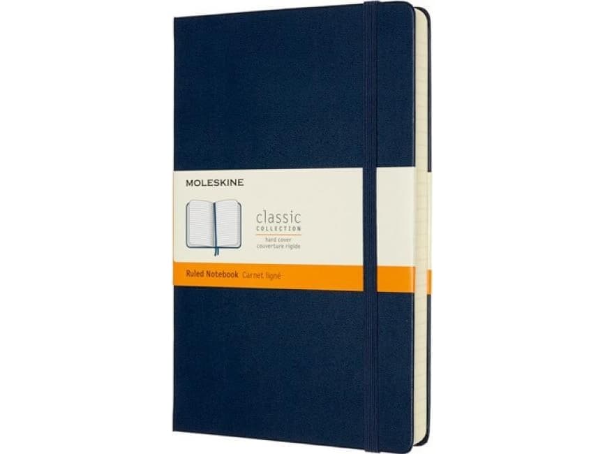 Moleskine Notebook MOLESKINE Classic L (13x21 cm) lined, hardcover, sapphire blue, 400 pages, blue