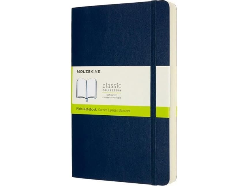 Moleskine Notebook MOLESKINE Classic L (13x21 cm) smooth, soft cover, sapphire blue, 400 pages, blue