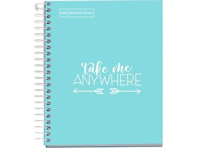 MIQUELRIUS Notebook MIQUELRIUS NB-1 Messages, A5, checked, 100 cards, 90g, light blue