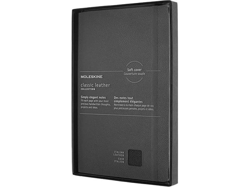 Moleskine Notebook MOLESKINE Classic Limited edition, soft leather cover L, 13x21 cm, lined, black