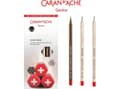 Miniatyrbilde 2 av 3: Caran d`Arche Set of CARAN D'ACHE SWISS WOOD pencils, HB, 3 pcs + eraser and sharpener, mix of colors