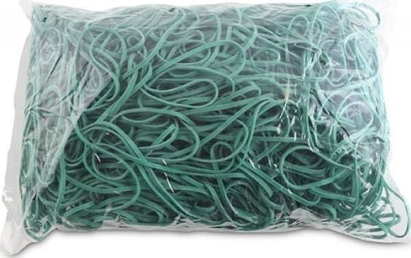 Kontorprodukter Kontorprodukter gummibånd, diameter 130 mm, 1,5 x 3 mm, 60 % gummi, 1000 g, pakke, grønn