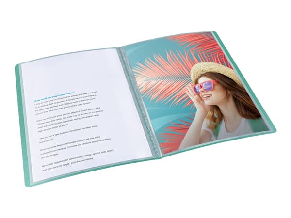 Esselte Colour'Ice - Displaybok - 80 rom - for A4 - kapasitet: 160 ark - grønn