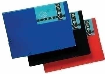 Q-Connect Harmony-mappe med Q-CONNECT strikk, PP, A4, 12 rom, sort
